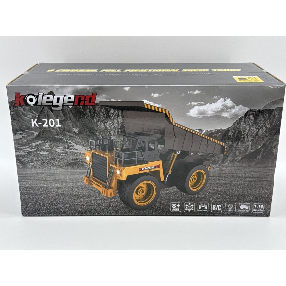 kolegend K 201 Remote Control Dump Truck RC Construction Vehicle Toy Yellow